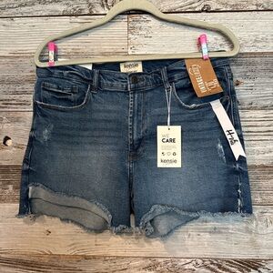 Kensie Women's Dark Blue Jean Shorts